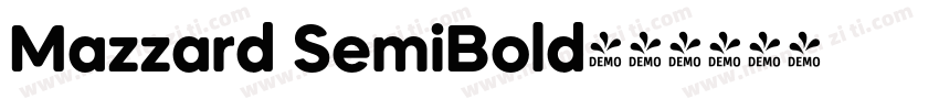 Mazzard SemiBold字体转换